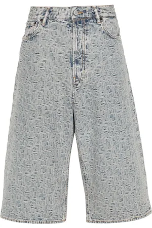 Acne Studios Skjorte i denim med monogram-jacquard
