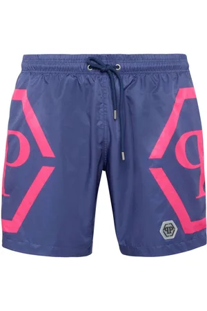 Philipp Plein Badeshorts med sekskantet logo