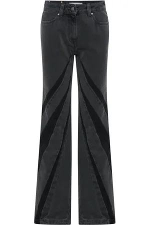 DION LEE Darted bootcut-jeans