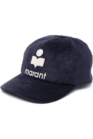 Isabel Marant Tyron kasket i fløjl med broderet logo