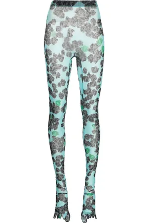 Natasha Zinko Leggings i mesh med Pixel-Roser