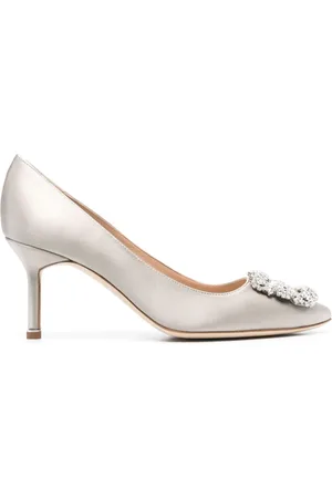 Manolo Blahnik Hangisi 70mm pumps med krystaludsmykning