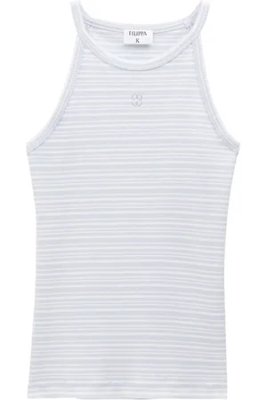 Filippa K Stribet tanktop med broderet logo