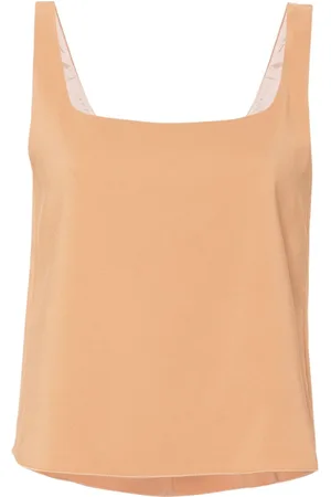 FORTE FORTE ærmeløs bluse i crepe