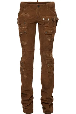 Dsquared2 Skinny fløjlsbukser med lav talje