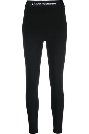 Paco rabanne Højtaljede leggings med logobånd