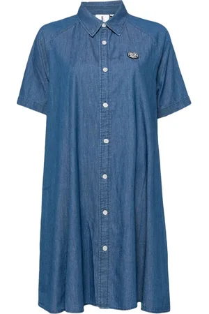 Chocoolate Skjortekjole i denim med logomærke