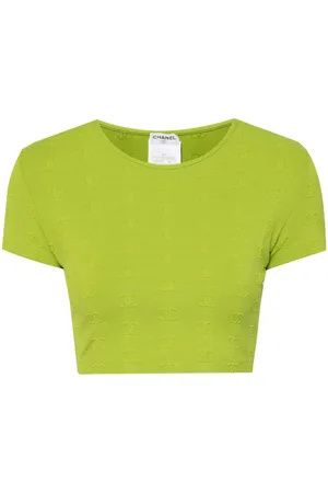 CHANEL Cropped T-shirt fra 1997