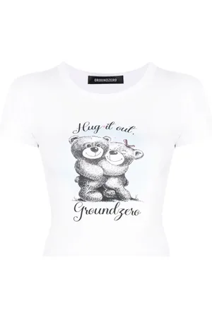 Ground Zero T-shirt med slogan