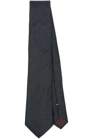 CANALI Silkeslips i mønstret jacquard