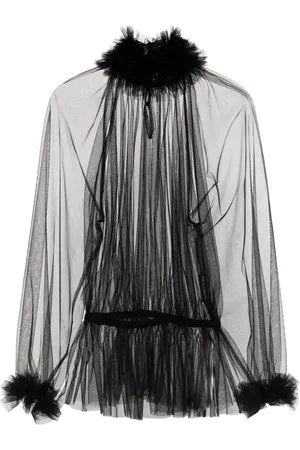 Dolce & Gabbana Bluse i tyl med flæsekant