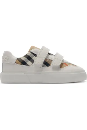 Burberry Ternede sneakers i læder og bomuld