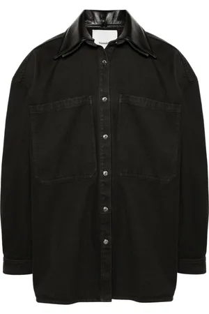 Nanushka Denimjakke med aftagelig krave