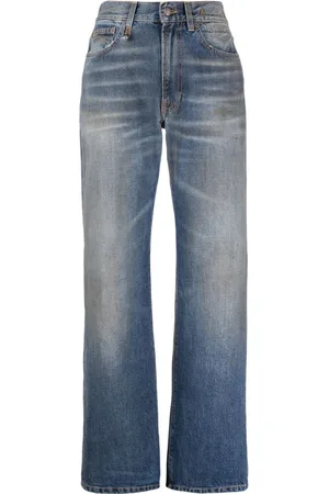 R13 Jeans med lige ben og mellemhøj talje