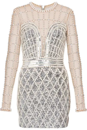 Balmain Mini kjole med perle-udsmykning