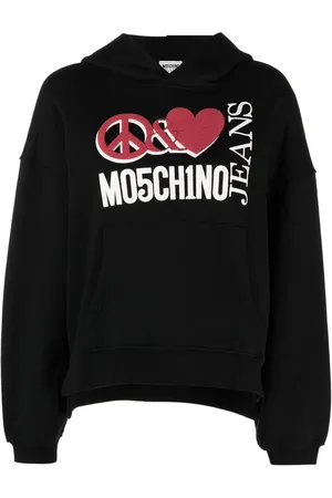 Moschino Oversize hættetrøje med logotryk