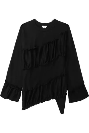 NOIR KEI NINOMIYA Asymmetrisk sweatshirt med flæser