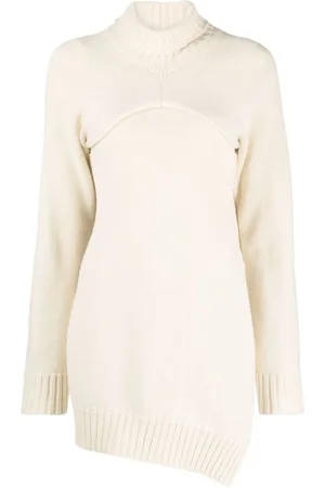 Jil Sander Ribstrikket trøje med aftageligt panel