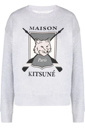 Maison Kitsuné Meleret sweatshirt med rævemotiv