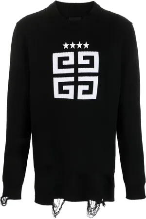 Givenchy Sweatshirt med slitageeffekt og 4G-motiv