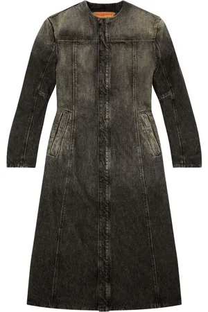 Diesel Frakke i denim med rund hals