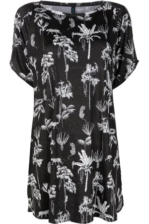 Lygia & Nanny Kort Allat kjole med botanisk tryk