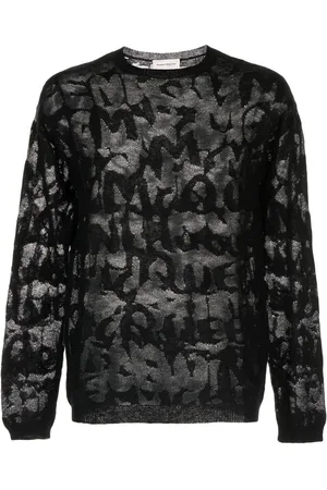 Alexander McQueen Trøje med devoré-effekt og rund hals