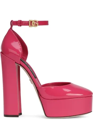 Dolce & Gabbana 145mm plateau-pumps i lakeret læder