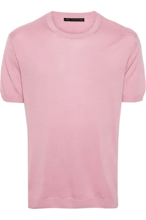 LOW BRAND T-shirt i strik med korte ærmer
