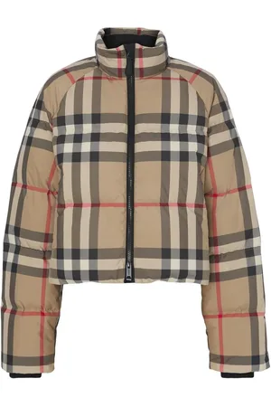 Burberry Cropped vintage-ternet dynejakke
