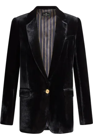 Etro Enkeltradet blazer i velour
