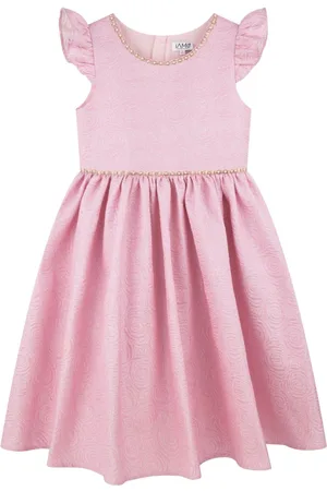 IAME Plisseret kjole i rose-jacquard