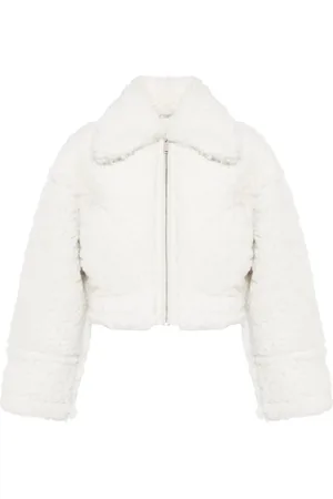 Halfboy Cropped lammeskindsjakke