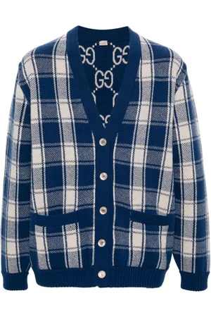 Gucci Vendbar ternet cardigan i uld
