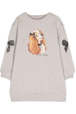 MONNALISA X Disney kjole i lurex med grafisk tryk