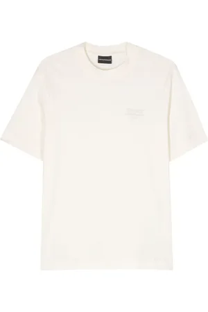Emporio Armani T-shirt i jersey med gummi-logo