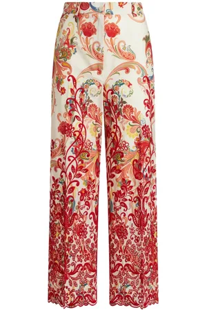 Etro Paisley-mønstrede bukser med broderi