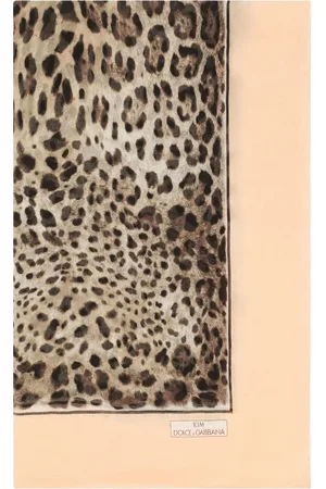 Dolce & Gabbana KIM DOLCE&GABBANA silketørklæde med leopardtryk