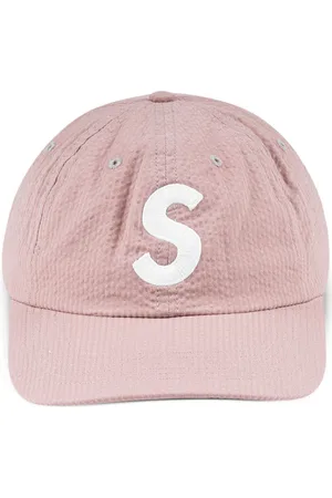 Supreme Seersucker-baseballkasket med broderet logo