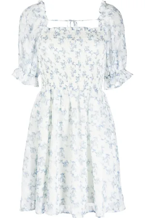 B+AB Kjole med blomstertryk og ruche