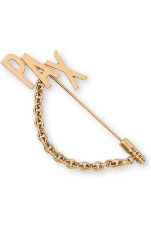 Moschino Broche med kædedetalje og Pax-bogstaver