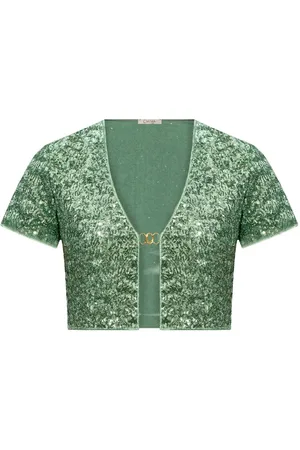 Oseree Cropped cardigan med pailletter