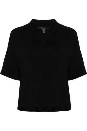 Majestic Polo-top med slids i halsen