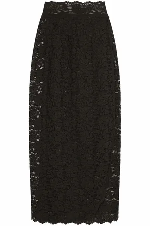 Dolce & Gabbana Midi nederdel med blomsterblonder