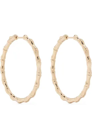 Anita Bamboo hoop-øreringe i 18 karat guld