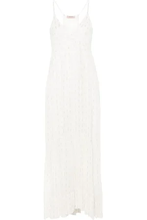 Twin-Set Slip-kjole i georgette med pailletter