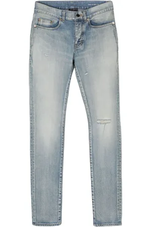 Saint Laurent Ribbede skinny-jeans