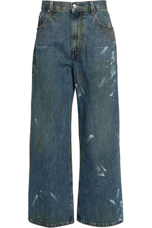 Helmut Lang Denimjeans med malet effekt