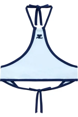 Courrèges Cropped top med halterneck