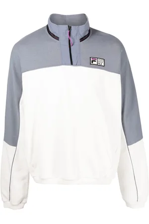 Fila Sweater med logomærke og kort lynlås